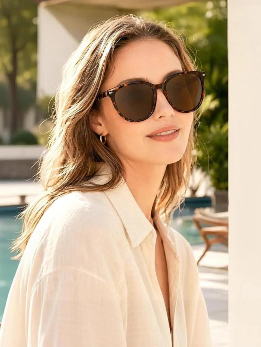 Elegant Tortoise Big Frame UV400 Polarized Sunglasses for Women – Retro Style
